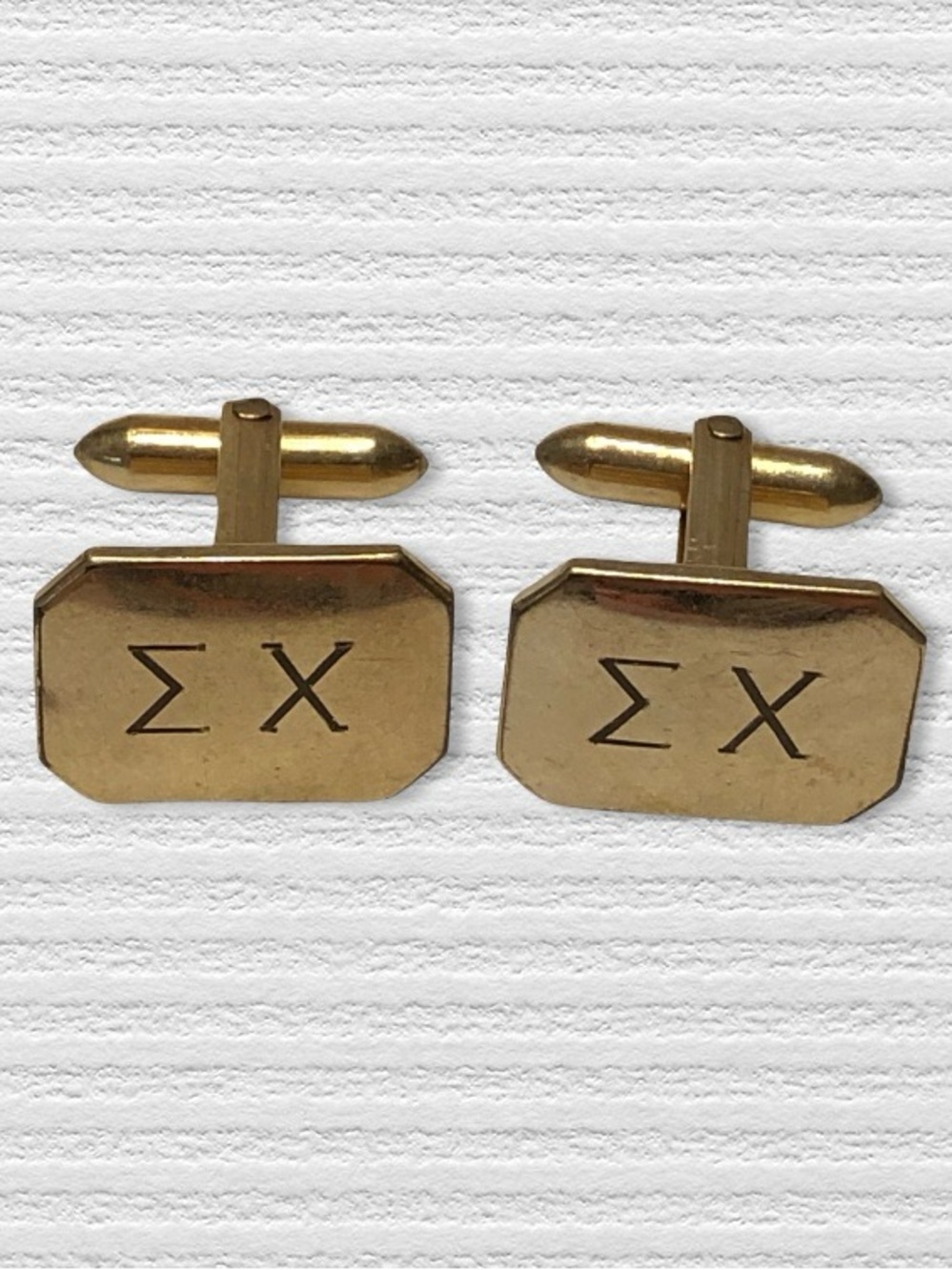 Vintage Sigma Chi Cufflinks 1/20 12K Gold Filled Fraternity Greek Life